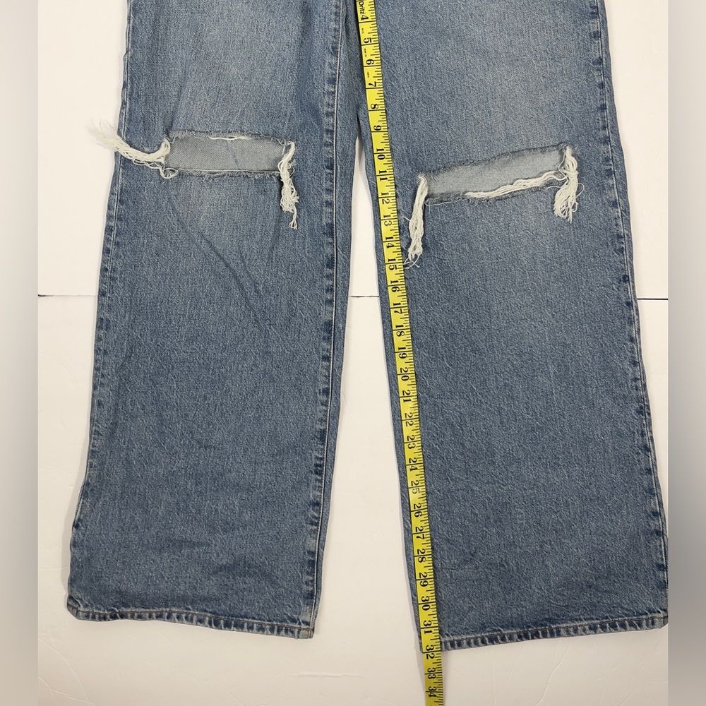 Madewell super wide leg jeans Indigo Denim Trousers 27 - Picture 5 of 8